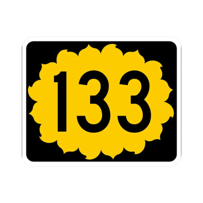 K-133 (Kansas) (Road Sign) STICKER Vinyl Kiss-Cut Decal 2 Inch White - The Sticker Space