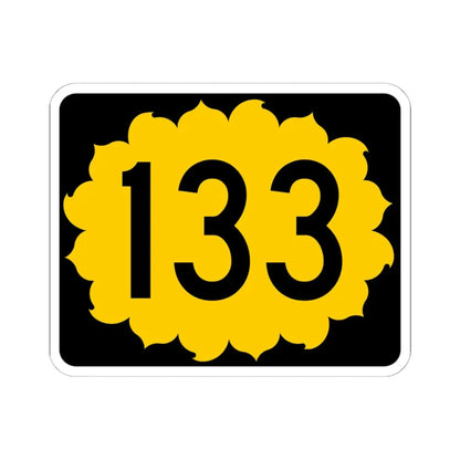 K-133 (Kansas) (Road Sign) STICKER Vinyl Kiss-Cut Decal 6 Inch White - The Sticker Space