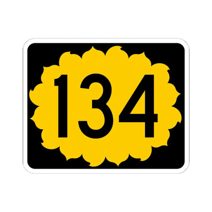 K-134 (Kansas) (Road Sign) STICKER Vinyl Kiss-Cut Decal 6 Inch White - The Sticker Space