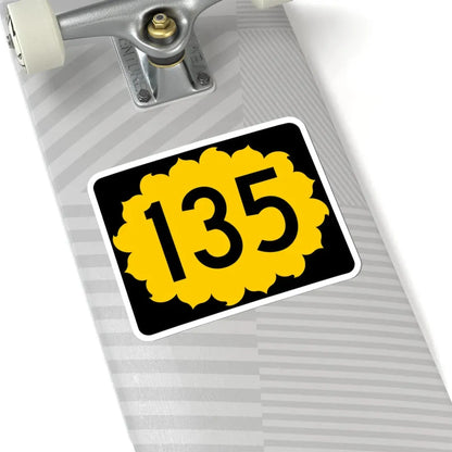 K-135 (Kansas) (Road Sign) STICKER Vinyl Kiss-Cut Decal - The Sticker Space