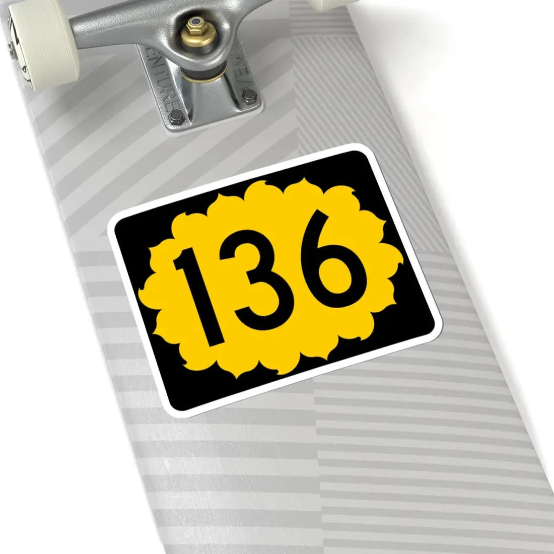 K-136 (Kansas) (Road Sign) STICKER Vinyl Kiss-Cut Decal - The Sticker Space