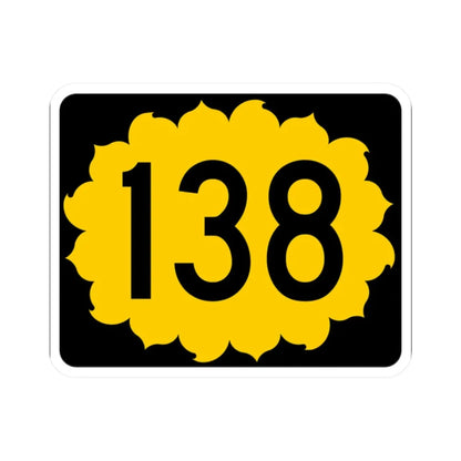 K-138 (Kansas) (Road Sign) STICKER Vinyl Kiss-Cut Decal 2 Inch White - The Sticker Space