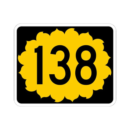 K-138 (Kansas) (Road Sign) STICKER Vinyl Kiss-Cut Decal 6 Inch White - The Sticker Space