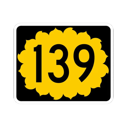 K-139 (Kansas) (Road Sign) STICKER Vinyl Kiss-Cut Decal 3 Inch White - The Sticker Space