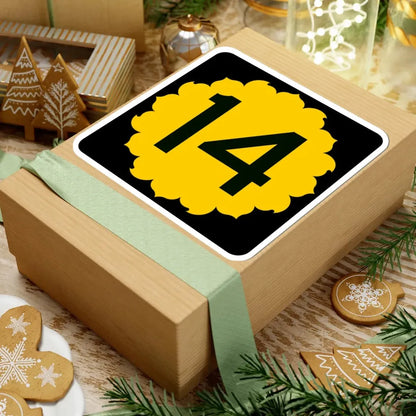 K-14 (Kansas) (Road Sign) STICKER Vinyl Kiss-Cut Decal - The Sticker Space