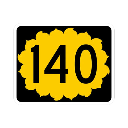 K-140 (Kansas) (Road Sign) STICKER Vinyl Kiss-Cut Decal 2 Inch White - The Sticker Space
