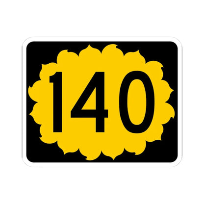 K-140 (Kansas) (Road Sign) STICKER Vinyl Kiss-Cut Decal 3 Inch White - The Sticker Space