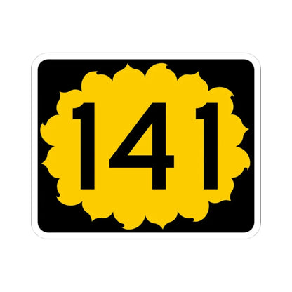 K-141 (Kansas) (Road Sign) STICKER Vinyl Kiss-Cut Decal 3 Inch White - The Sticker Space