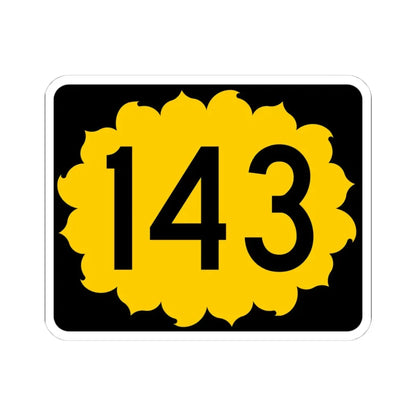K-143 (Kansas) (Road Sign) STICKER Vinyl Kiss-Cut Decal 4 Inch White - The Sticker Space