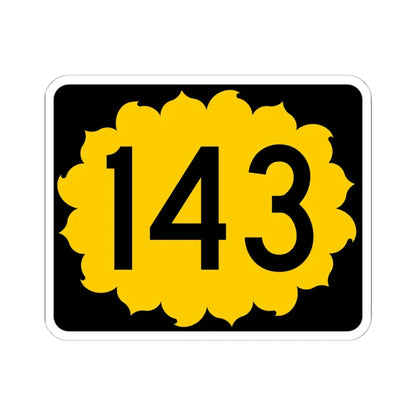 K-143 (Kansas) (Road Sign) STICKER Vinyl Kiss-Cut Decal 6 Inch White - The Sticker Space