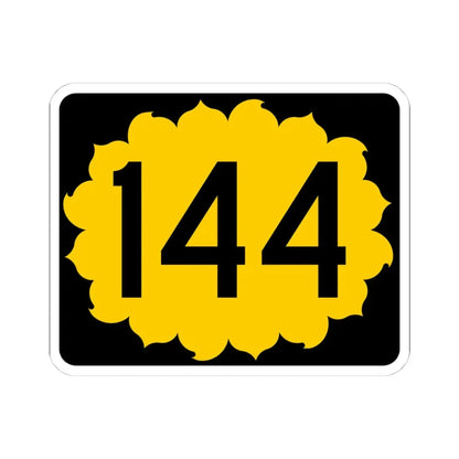 K-144 (Kansas) (Road Sign) STICKER Vinyl Kiss-Cut Decal 4 Inch White - The Sticker Space