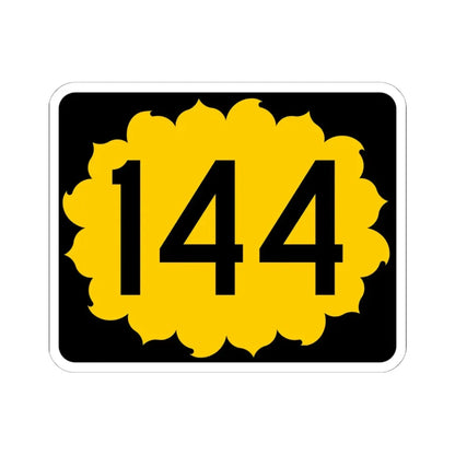 K-144 (Kansas) (Road Sign) STICKER Vinyl Kiss-Cut Decal 6 Inch White - The Sticker Space