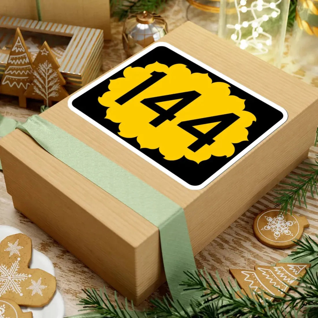 K-144 (Kansas) (Road Sign) STICKER Vinyl Kiss-Cut Decal - The Sticker Space