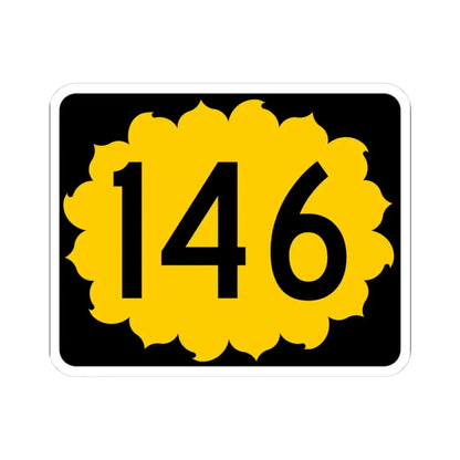K-146 (Kansas) (Road Sign) STICKER Vinyl Kiss-Cut Decal 3 Inch White - The Sticker Space