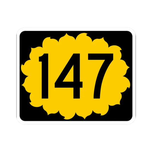 K-147 (Kansas) (Road Sign) STICKER Vinyl Kiss-Cut Decal 2 Inch White - The Sticker Space