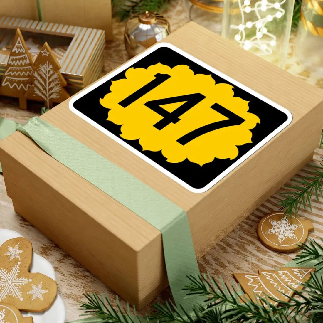 K-147 (Kansas) (Road Sign) STICKER Vinyl Kiss-Cut Decal - The Sticker Space