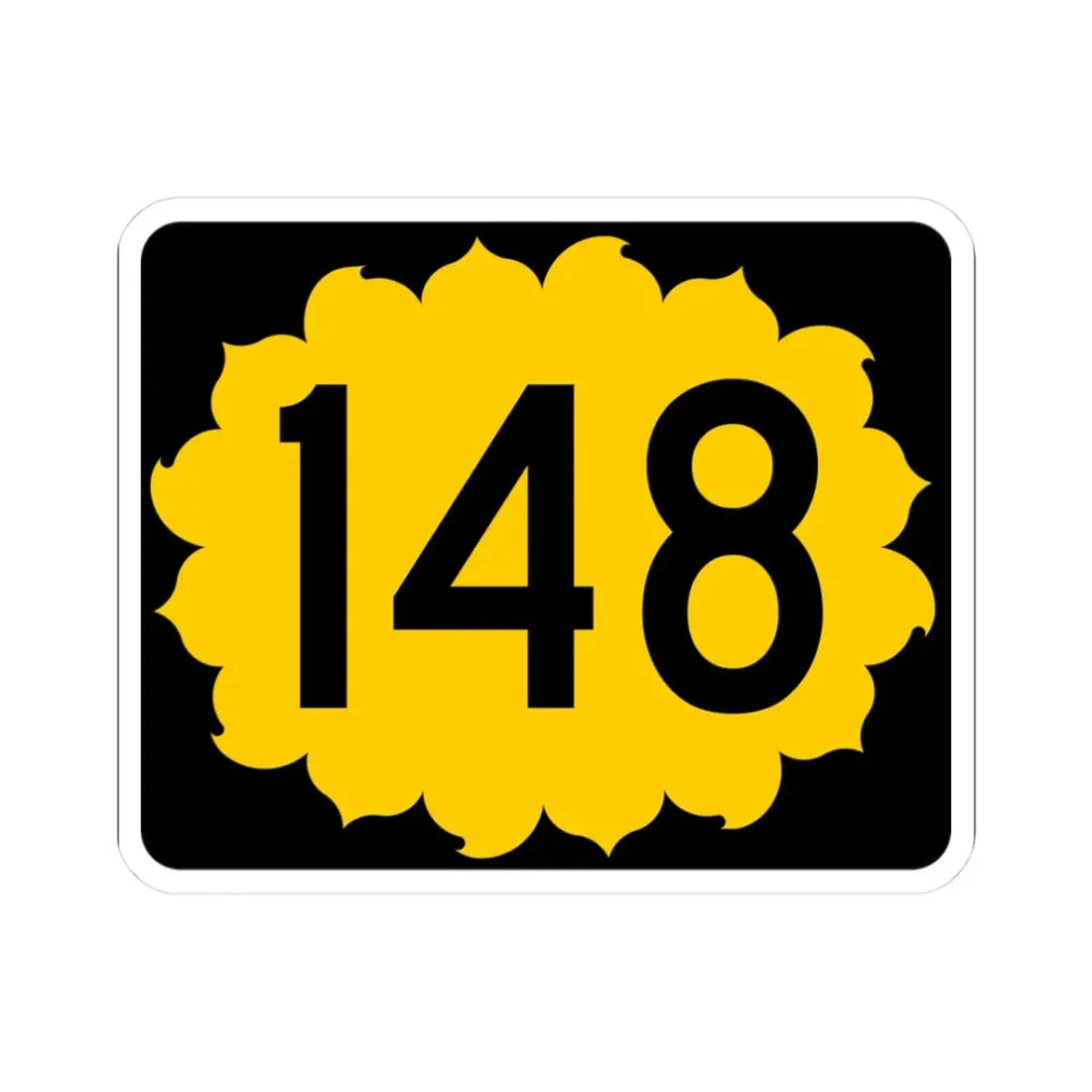 K-148 (Kansas) (Road Sign) STICKER Vinyl Kiss-Cut Decal 3 Inch White - The Sticker Space
