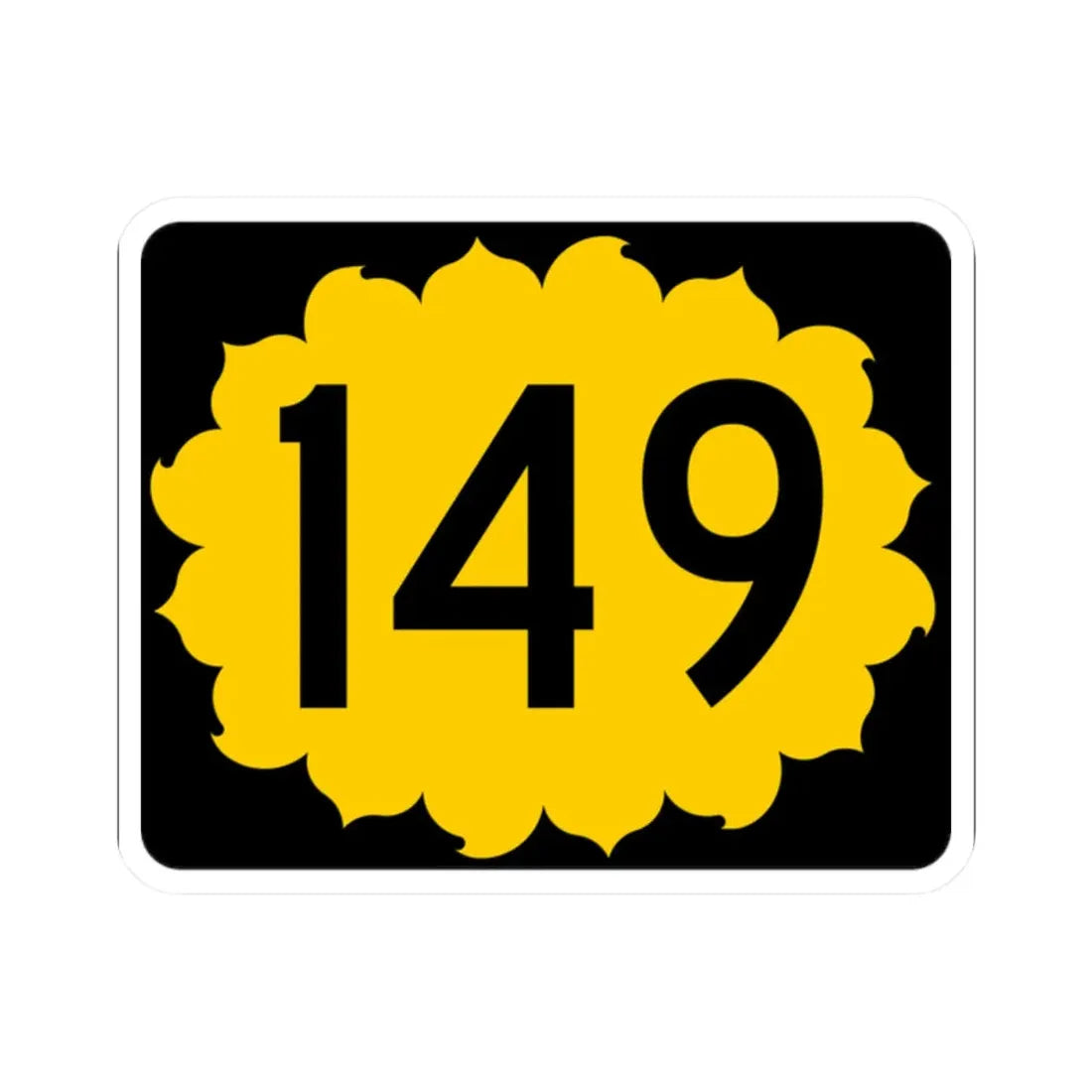 K-149 (Kansas) (Road Sign) STICKER Vinyl Kiss-Cut Decal 2 Inch White - The Sticker Space