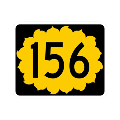 K-156 (Kansas) (Road Sign) STICKER Vinyl Kiss-Cut Decal 2 Inch White - The Sticker Space