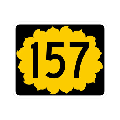 K-157 (Kansas) (Road Sign) STICKER Vinyl Kiss-Cut Decal 2 Inch White - The Sticker Space