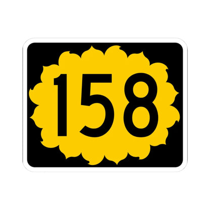 K-158 (Kansas) (Road Sign) STICKER Vinyl Kiss-Cut Decal 3 Inch White - The Sticker Space