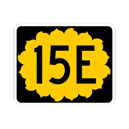 K-15E (Kansas) (Road Sign) STICKER Vinyl Kiss-Cut Decal 3 Inch White - The Sticker Space