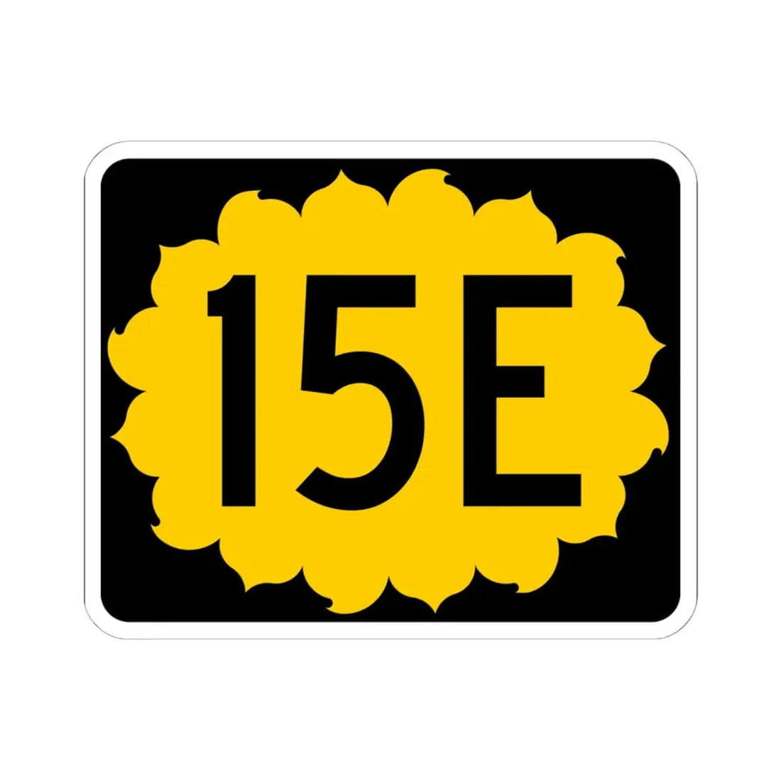 K-15E (Kansas) (Road Sign) STICKER Vinyl Kiss-Cut Decal 6 Inch White - The Sticker Space