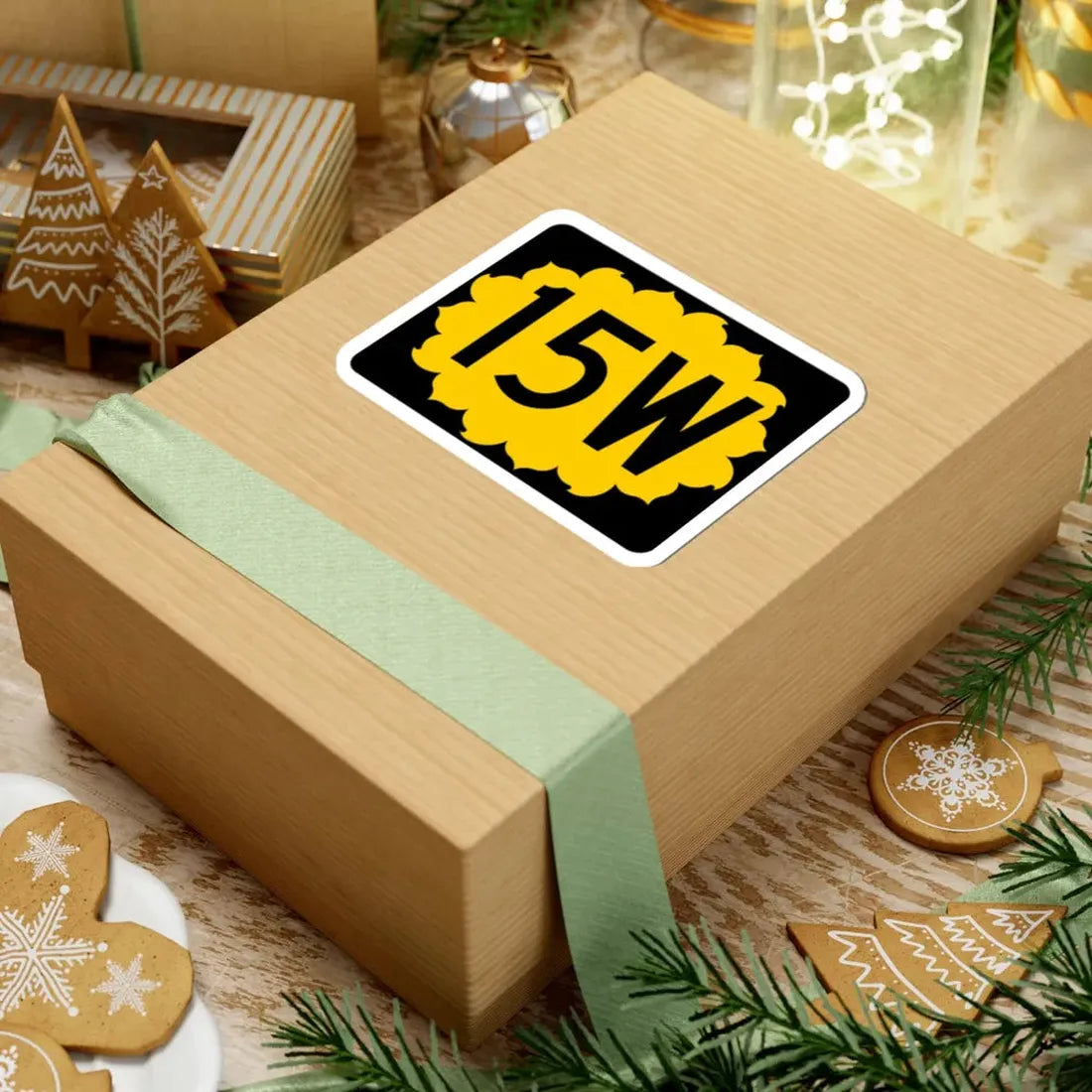 K-15W (Kansas) (Road Sign) STICKER Vinyl Kiss-Cut Decal - The Sticker Space