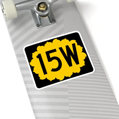 K-15W (Kansas) (Road Sign) STICKER Vinyl Kiss-Cut Decal - The Sticker Space