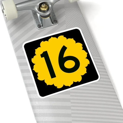 K-16 (Kansas) (Road Sign) STICKER Vinyl Kiss-Cut Decal - The Sticker Space