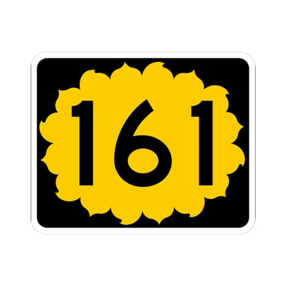 K-161 (Kansas) (Road Sign) STICKER Vinyl Kiss-Cut Decal 3 Inch White - The Sticker Space