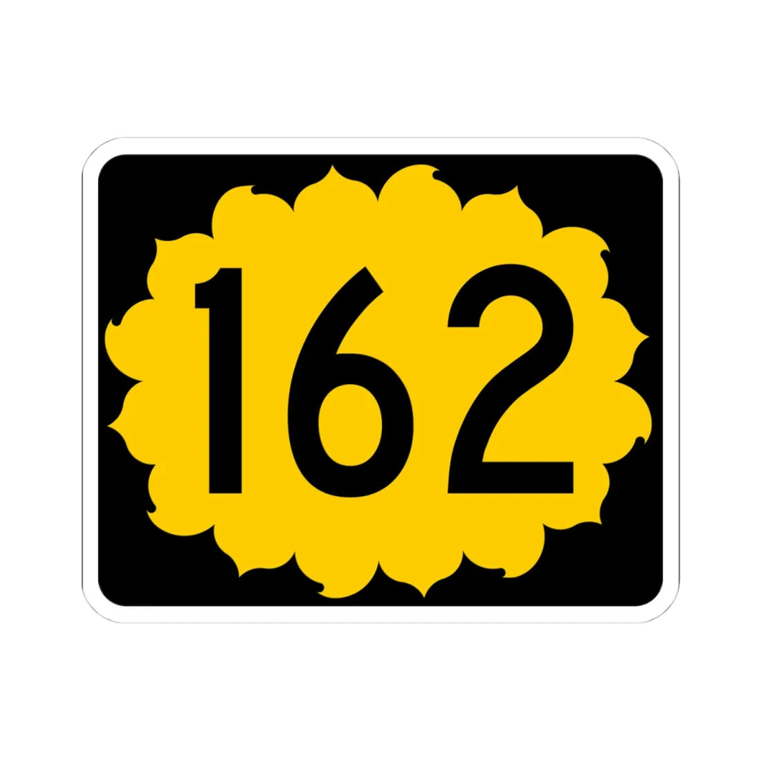 K-162 (Kansas) (Road Sign) STICKER Vinyl Kiss-Cut Decal 4 Inch White - The Sticker Space