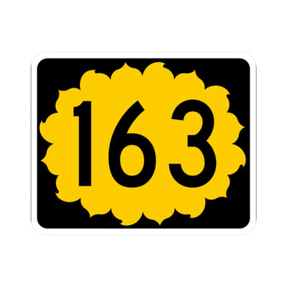 K-163 (Kansas) (Road Sign) STICKER Vinyl Kiss-Cut Decal 2 Inch White - The Sticker Space