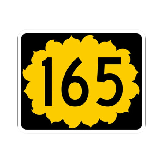 K-165 (Kansas) (Road Sign) STICKER Vinyl Kiss-Cut Decal 2 Inch White - The Sticker Space
