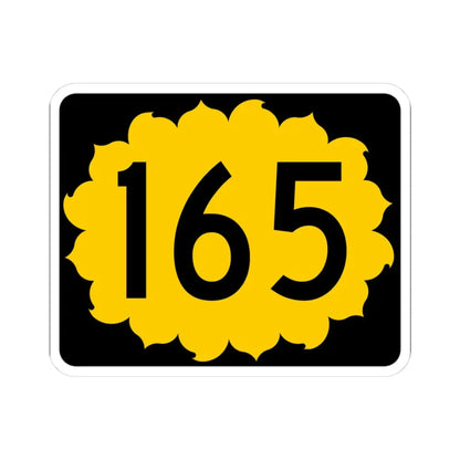 K-165 (Kansas) (Road Sign) STICKER Vinyl Kiss-Cut Decal 3 Inch White - The Sticker Space