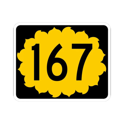 K-167 (Kansas) (Road Sign) STICKER Vinyl Kiss-Cut Decal 3 Inch White - The Sticker Space