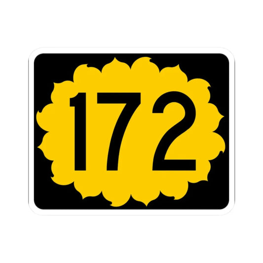 K-172 (Kansas) (Road Sign) STICKER Vinyl Kiss-Cut Decal 2 Inch White - The Sticker Space