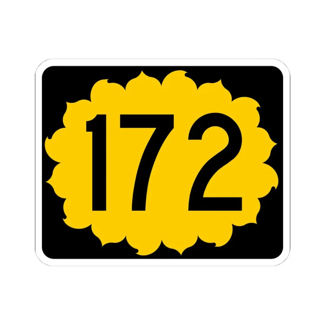 K-172 (Kansas) (Road Sign) STICKER Vinyl Kiss-Cut Decal 4 Inch White - The Sticker Space