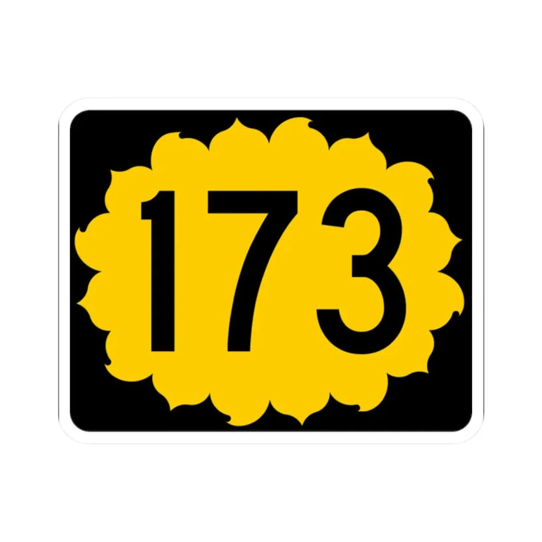 K-173 (Kansas) (Road Sign) STICKER Vinyl Kiss-Cut Decal 2 Inch White - The Sticker Space