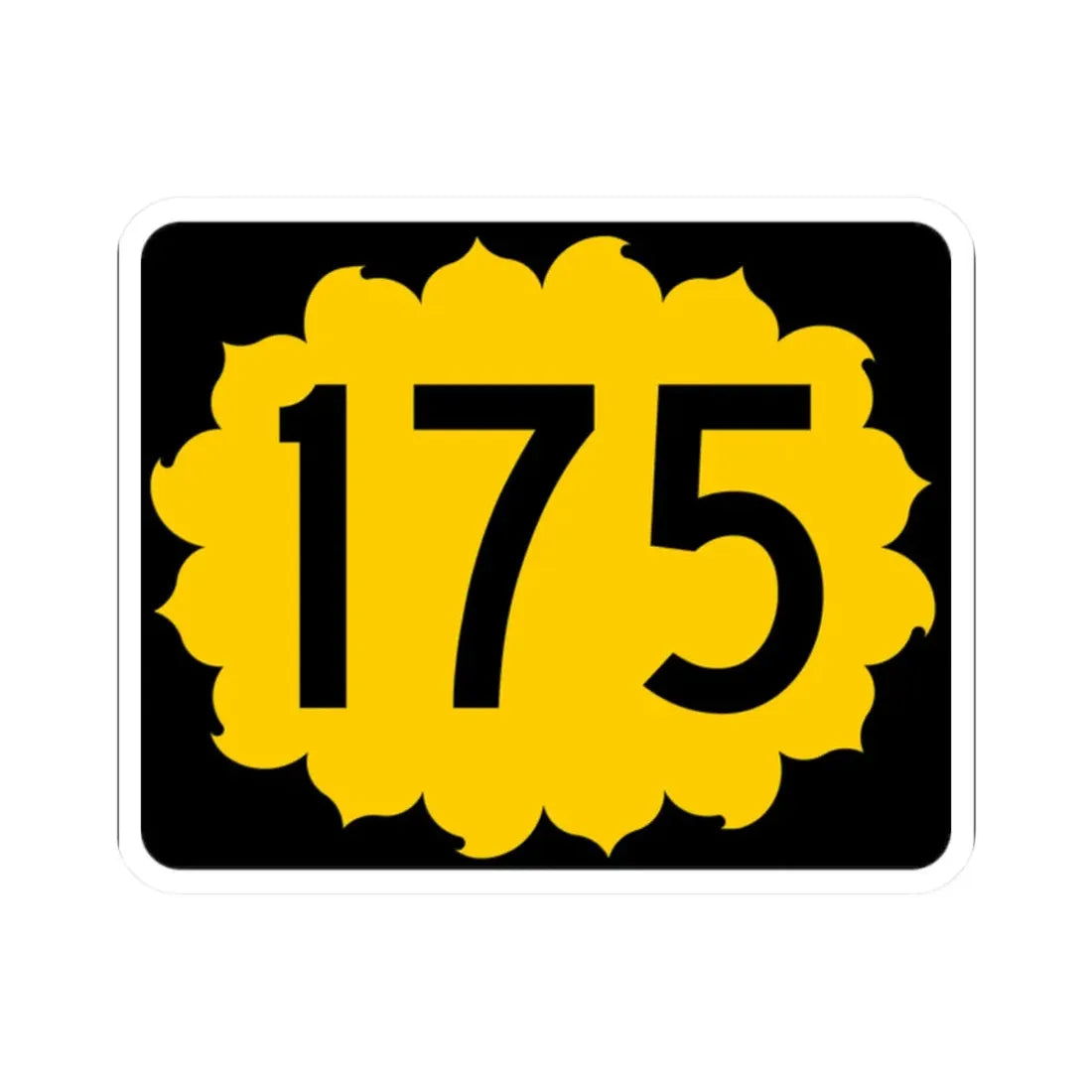 K-175 (Kansas) (Road Sign) STICKER Vinyl Kiss-Cut Decal 2 Inch White - The Sticker Space