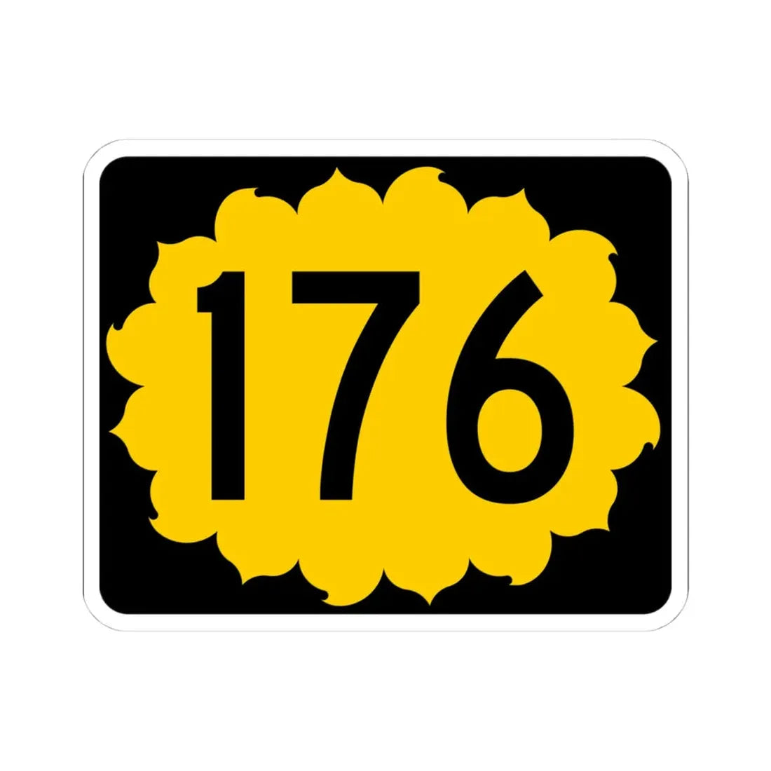 K-176 (Kansas) (Road Sign) STICKER Vinyl Kiss-Cut Decal 4 Inch White - The Sticker Space