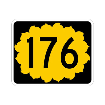K-176 (Kansas) (Road Sign) STICKER Vinyl Kiss-Cut Decal 4 Inch White - The Sticker Space