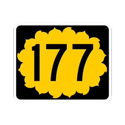 K-177 (Kansas) (Road Sign) STICKER Vinyl Kiss-Cut Decal 2 Inch White - The Sticker Space