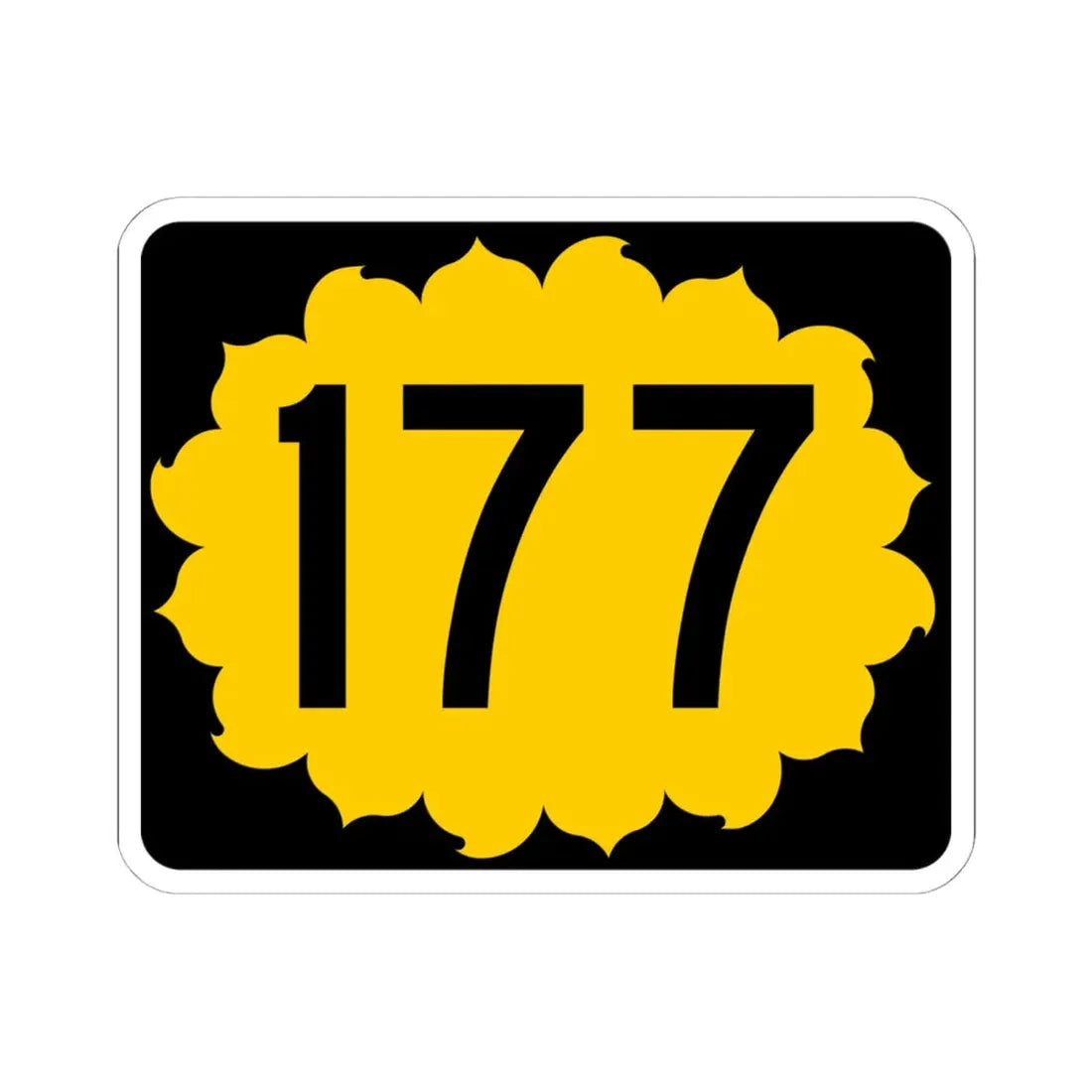 K-177 (Kansas) (Road Sign) STICKER Vinyl Kiss-Cut Decal 6 Inch White - The Sticker Space