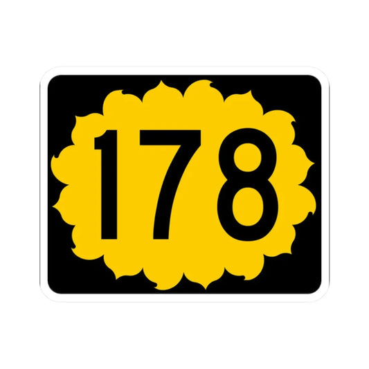 K-178 (Kansas) (Road Sign) STICKER Vinyl Kiss-Cut Decal 2 Inch White - The Sticker Space