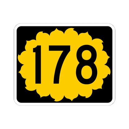 K-178 (Kansas) (Road Sign) STICKER Vinyl Kiss-Cut Decal 6 Inch White - The Sticker Space