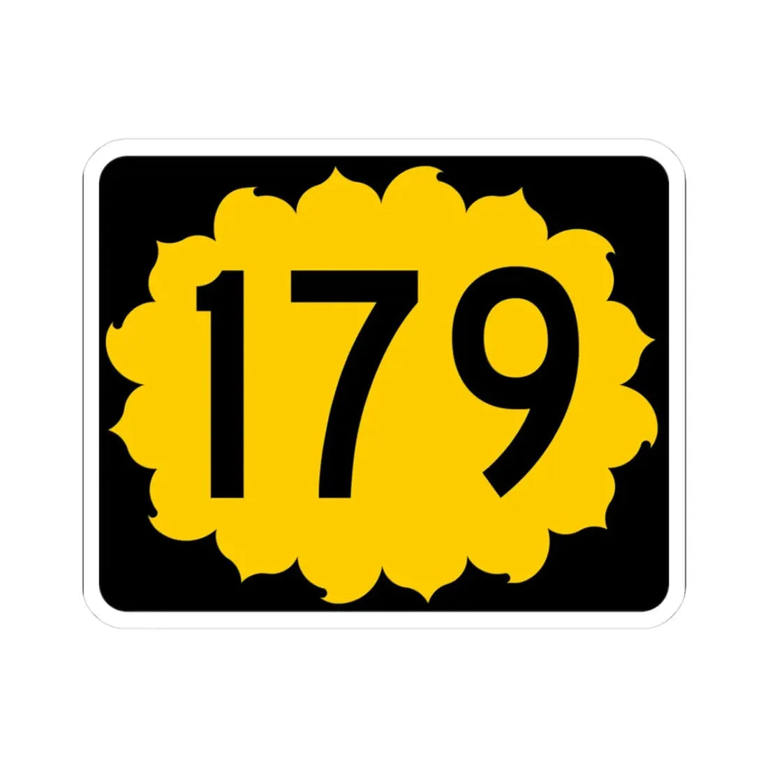 K-179 (Kansas) (Road Sign) STICKER Vinyl Kiss-Cut Decal 3 Inch White - The Sticker Space