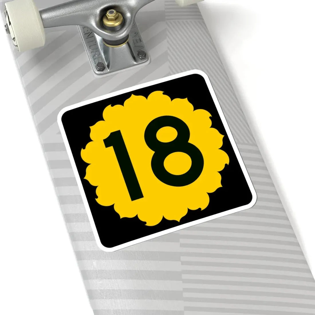 K-18 (Kansas) (Road Sign) STICKER Vinyl Kiss-Cut Decal - The Sticker Space