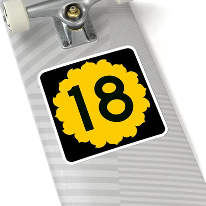 K-18 (Kansas) (Road Sign) STICKER Vinyl Kiss-Cut Decal - The Sticker Space