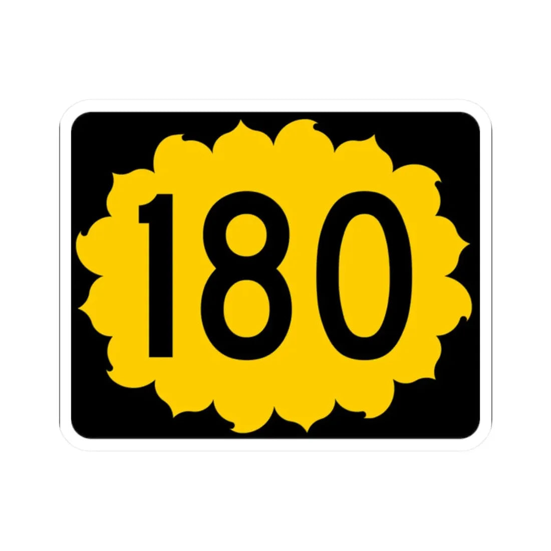 K-180 (Kansas) (Road Sign) STICKER Vinyl Kiss-Cut Decal 2 Inch White - The Sticker Space